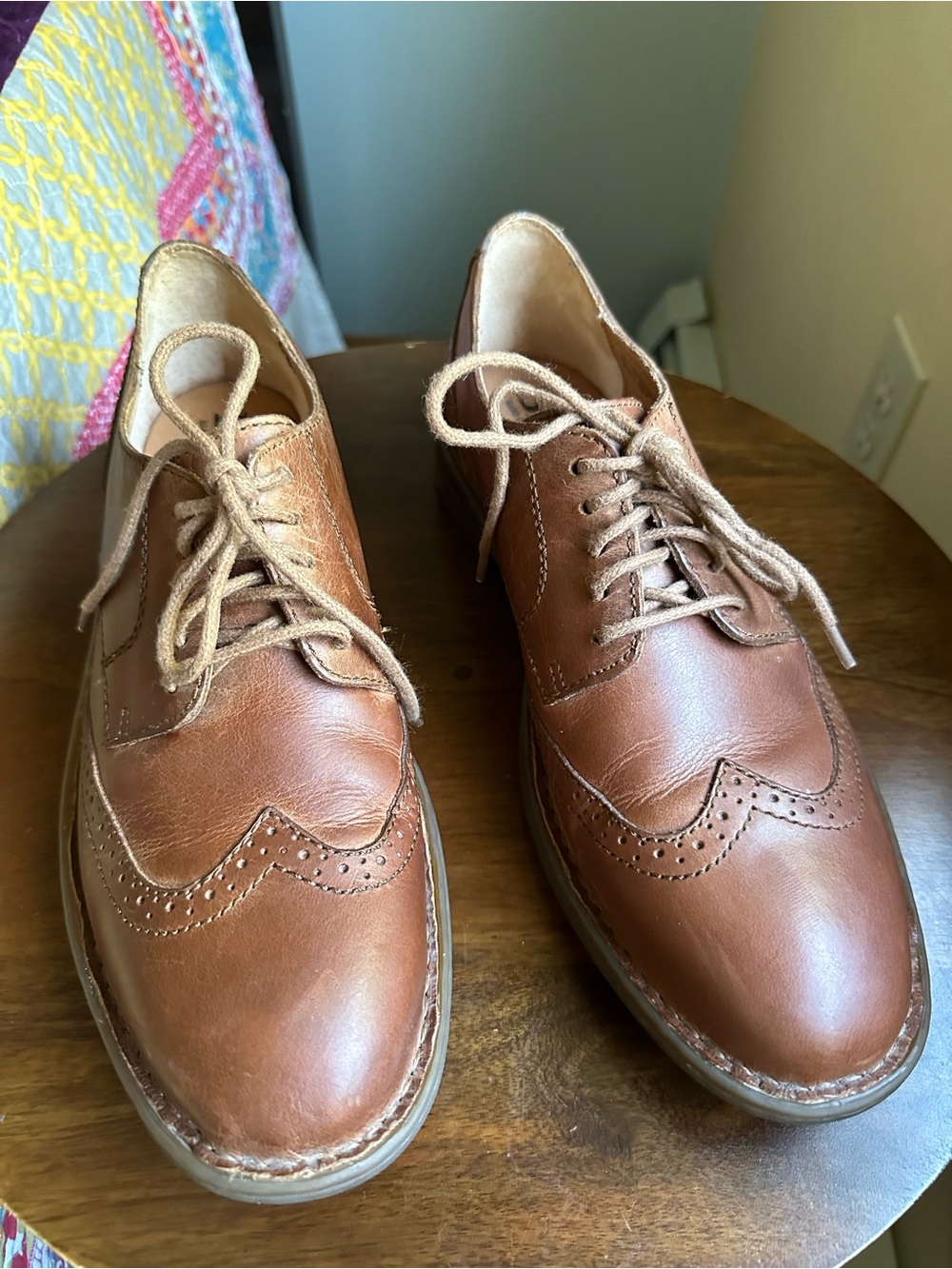 Born Men Wingtip Oxfords Shoes 9.5M Brown Leather Brogue Lace Up Comfort H10892⁠